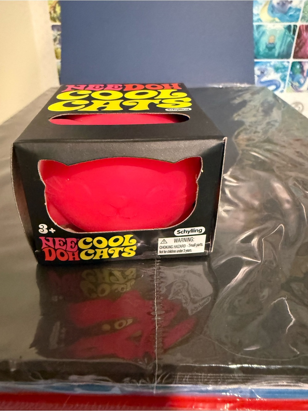 NeeDoh Cool Cats Red Cat Squeeze Toy by